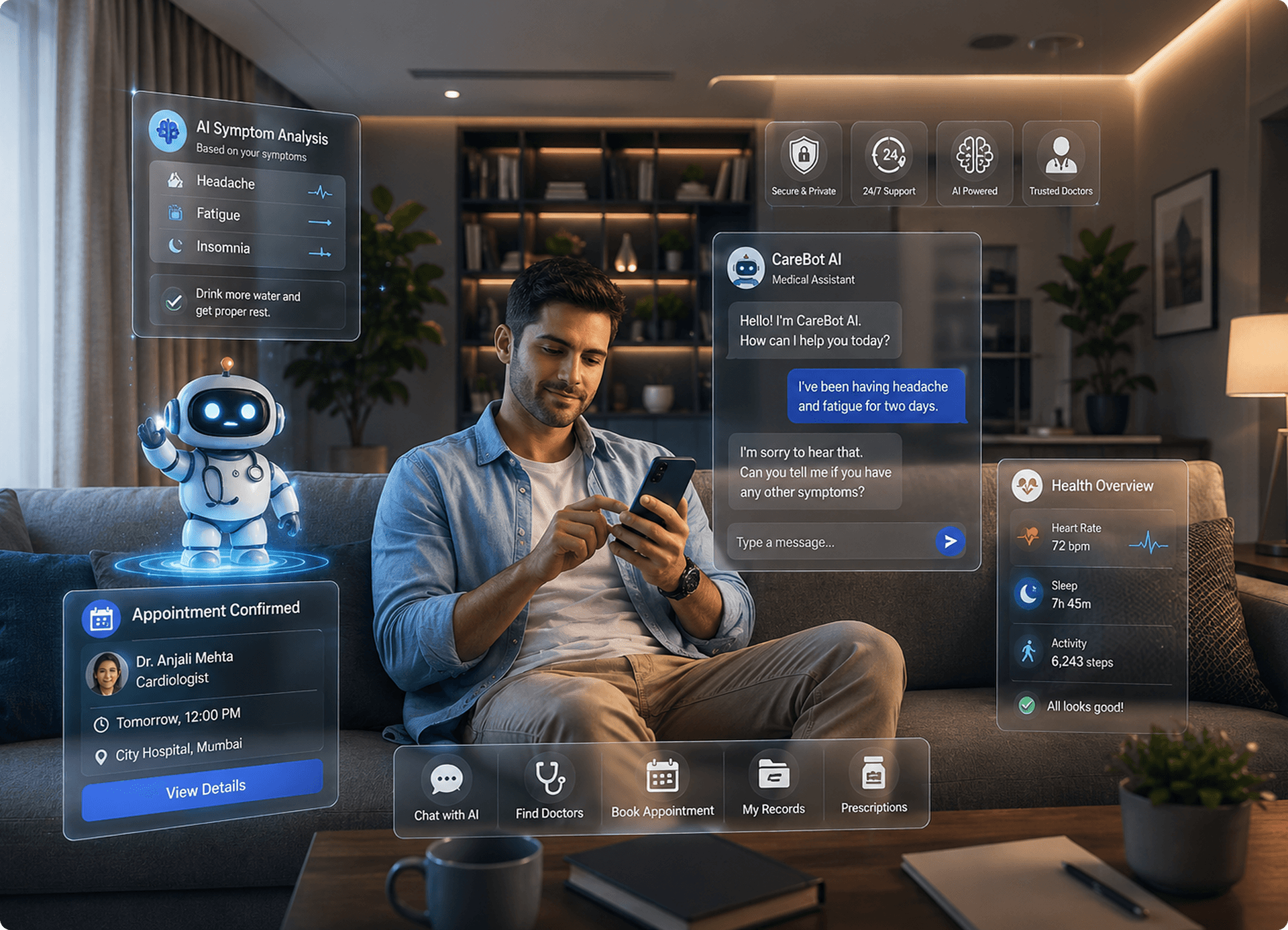 CareBot AI – book a doctor instantly with AI assistance